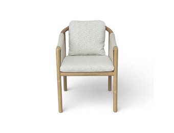 Sora dining tuinstoel | touw + aluminium | beige