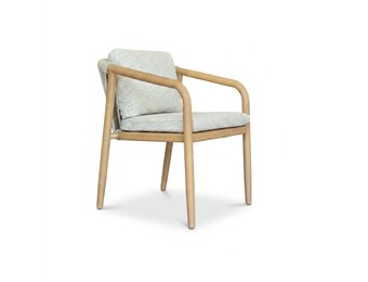 Serenza dining tuinstoel | touw + aluminium | beige