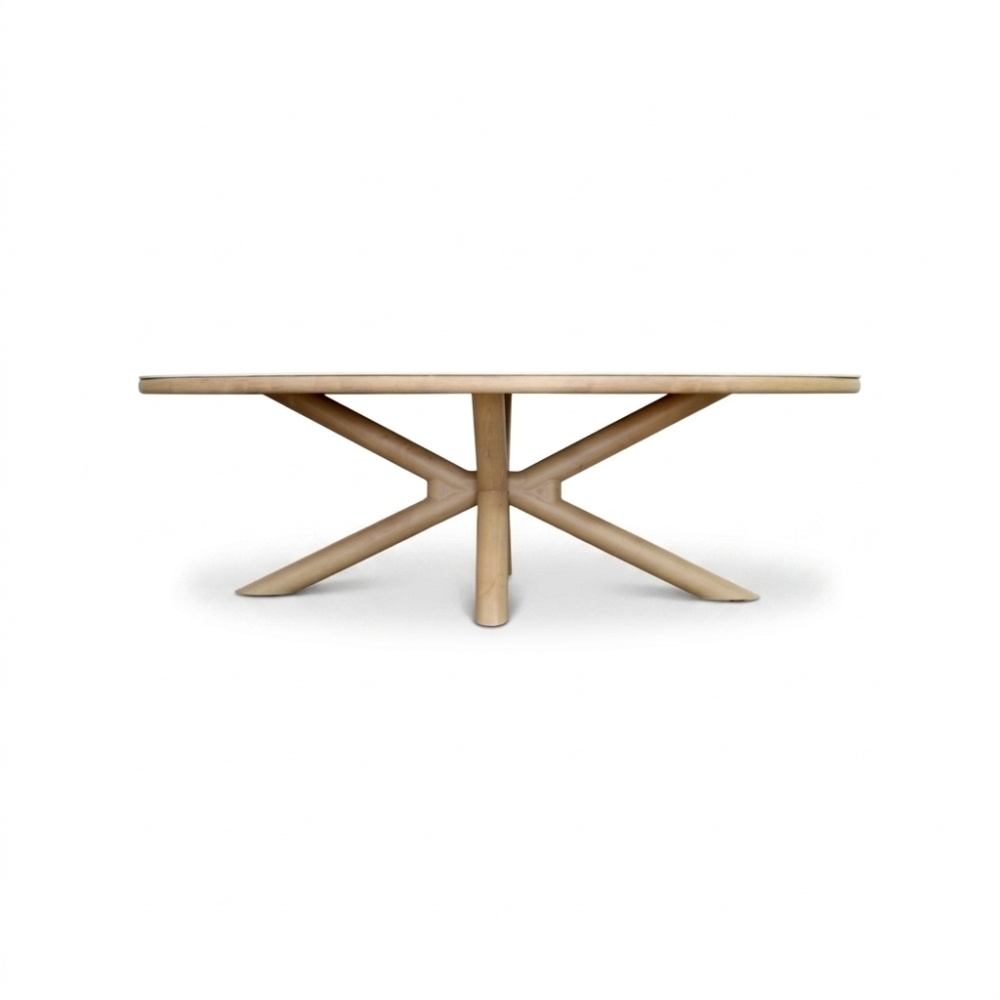 Serenza dining tuintafel | sintered stone + aluminium | Marble | 240cm ovaal