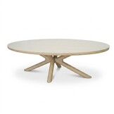 Serenza dining tuintafel | sintered stone + aluminium | Marble | 240cm ovaal