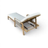 Bellagio ligbed | aluminium + touw | beige | 202cm