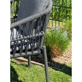 Cleve/Rico charcoal dining tuinset | 4 personen | teakhout + aluminium | 120cm rond
