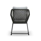 Cleve/Portofino Stone Grey dining tuinset | 4 personen | teakhout + touw | 120cm rond