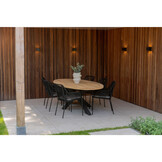 Cleve/Portofino Stone Grey dining tuinset | 6 personen | teakhout + touw | 240cm ovaal
