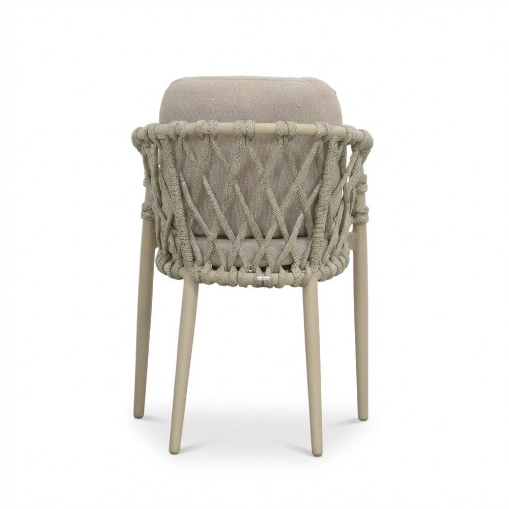 Cleve/Cleveland beige dining tuinset | 6 personen | teakhout + aluminium | 240cm ovaal