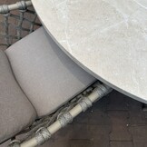 Cleve/Cleveland beige dining tuinset | 6 personen | teakhout + aluminium | 240cm ovaal