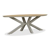 Dallas/Calgary beige dining tuinset | 6 personen | polywood + touw | 220cm