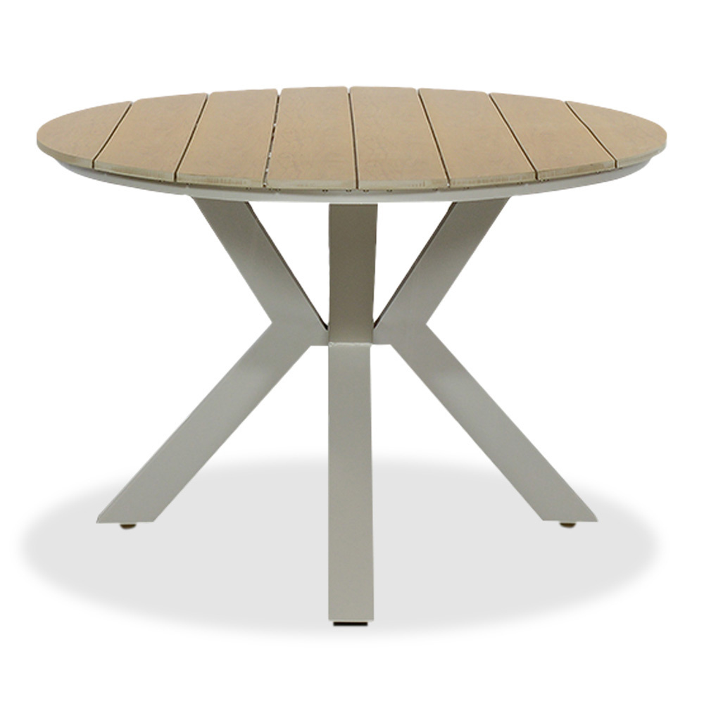 Dallas/Calgary beige dining tuinset | 6 personen | polywood + touw | 220cm