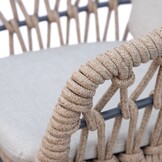 Helsinki/Femke beige/antraciet dining tuinset | 6 personen | polywood + touw | 210cm