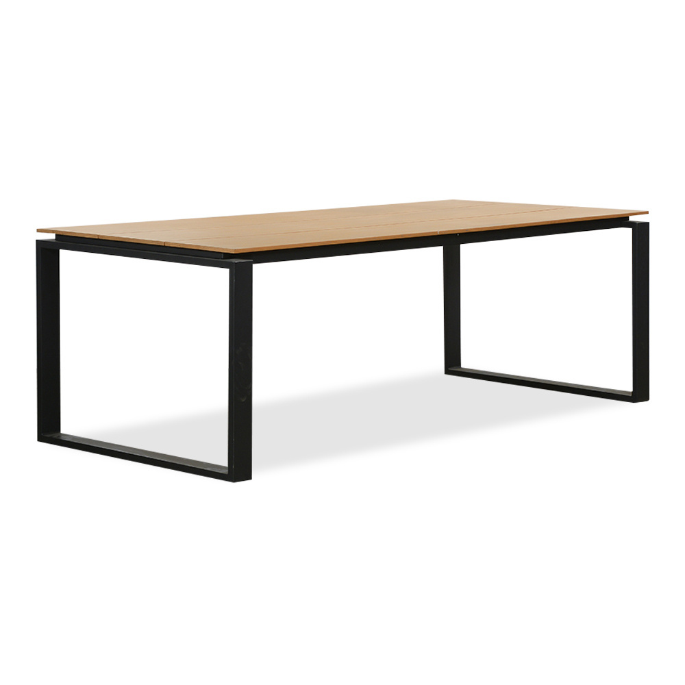 Helsinki/Femke beige/antraciet dining tuinset | 6 personen | polywood + touw | 210cm