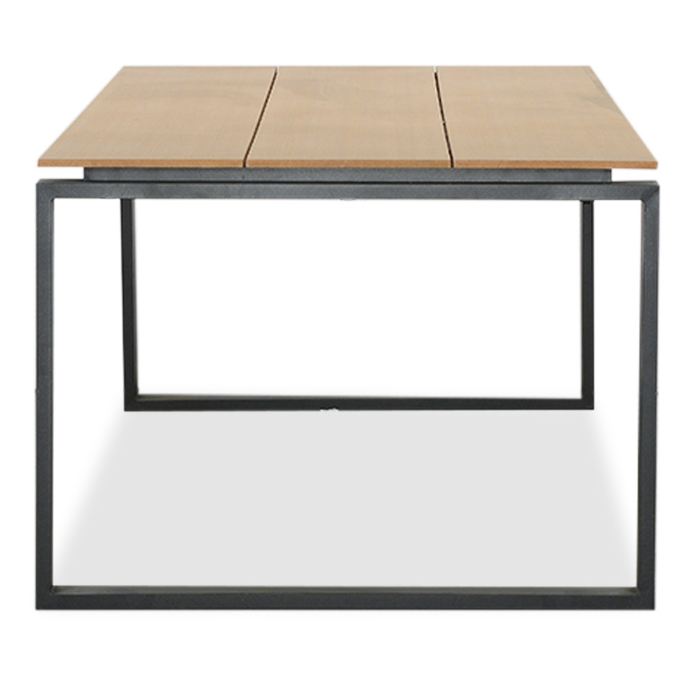 Helsinki/Femke beige/antraciet dining tuinset | 6 personen | polywood + touw | 210cm