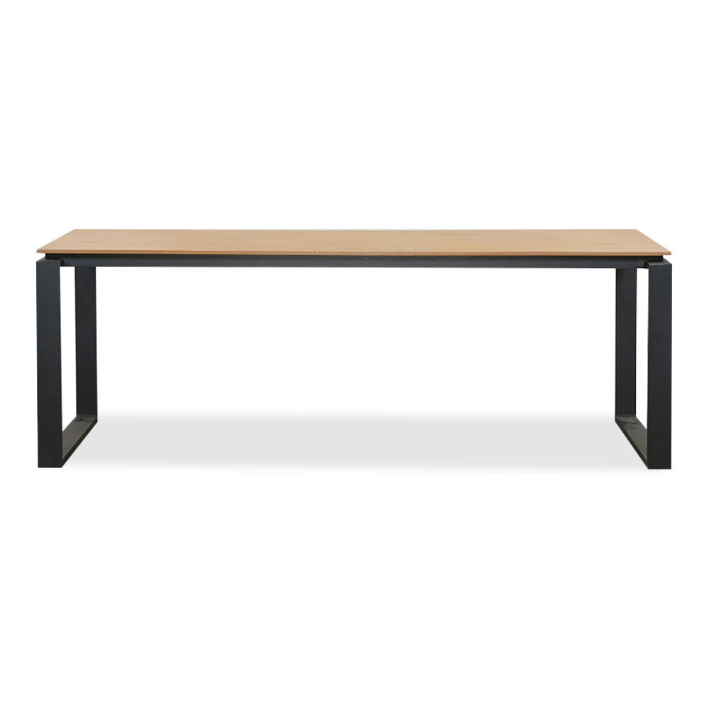 Helsinki/Femke beige/antraciet dining tuinset | 6 personen | polywood + touw | 210cm