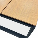 Helsinki/Femke beige/antraciet dining tuinset | 6 personen | polywood + touw | 210cm