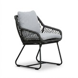 James/Portofino Stone Grey dining tuinset | 6 personen | teakhout + touw | 260cm