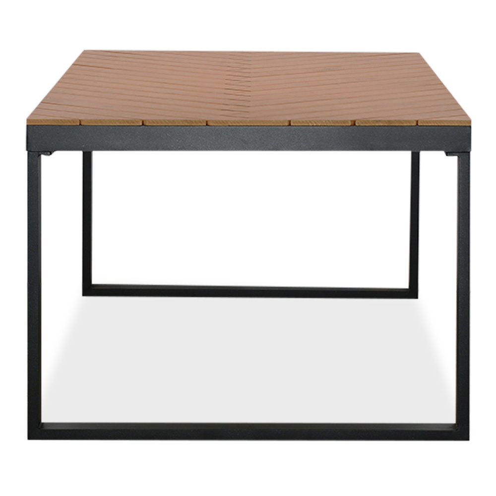 Kampa/Femke beige/antraciet dining tuinset | 6 personen | polywood + touw | 210cm