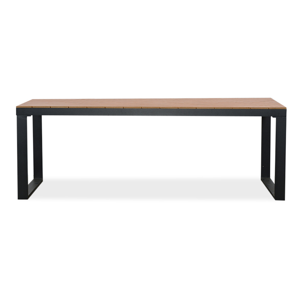 Kampa/Femke beige/antraciet dining tuinset | 6 personen | polywood + touw | 210cm