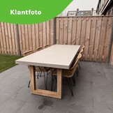 Lausanne/Portofino Stone Grey dining tuinset | 6 personen | polystone + touw | 250cm
