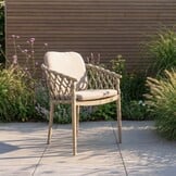 Lorento/Cleveland beige dining tuinset | 6 personen | polystone + aluminium | 240cm ovaal
