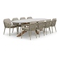 BUITEN living Livorno/Cleveland beige dining tuinset | 8 personen | polystone + aluminium | 280cm