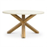 Lucy/Cleveland beige dining tuinset | 4 personen | polystone + aluminium | 135cm rond