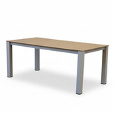 Manhattan/Calgary beige dining tuinset | 4 personen | polywood + touw | 180cm