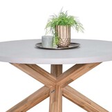 Nancy/Cleveland beige dining tuinset | 4 personen | polystone + aluminium | Ø135cm rond