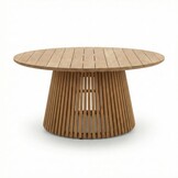 Palau/Portofino Stone Grey dining tuinset | 8 personen | teakhout + touw | 180cm rond