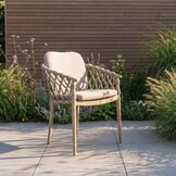 Panama/Cleveland beige dining tuinset | 6 personen | polywood + aluminium | 260cm Deens ovaal