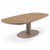 Panama/Cleveland beige dining tuinset | 6 personen | polywood + aluminium | 260cm Deens ovaal