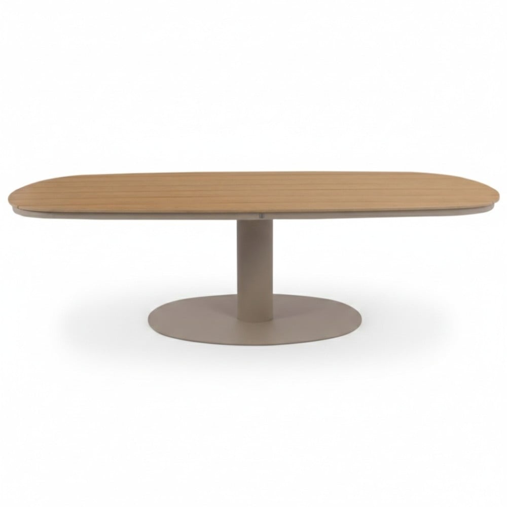 Panama/Cleveland beige dining tuinset | 6 personen | polywood + aluminium | 260cm Deens ovaal