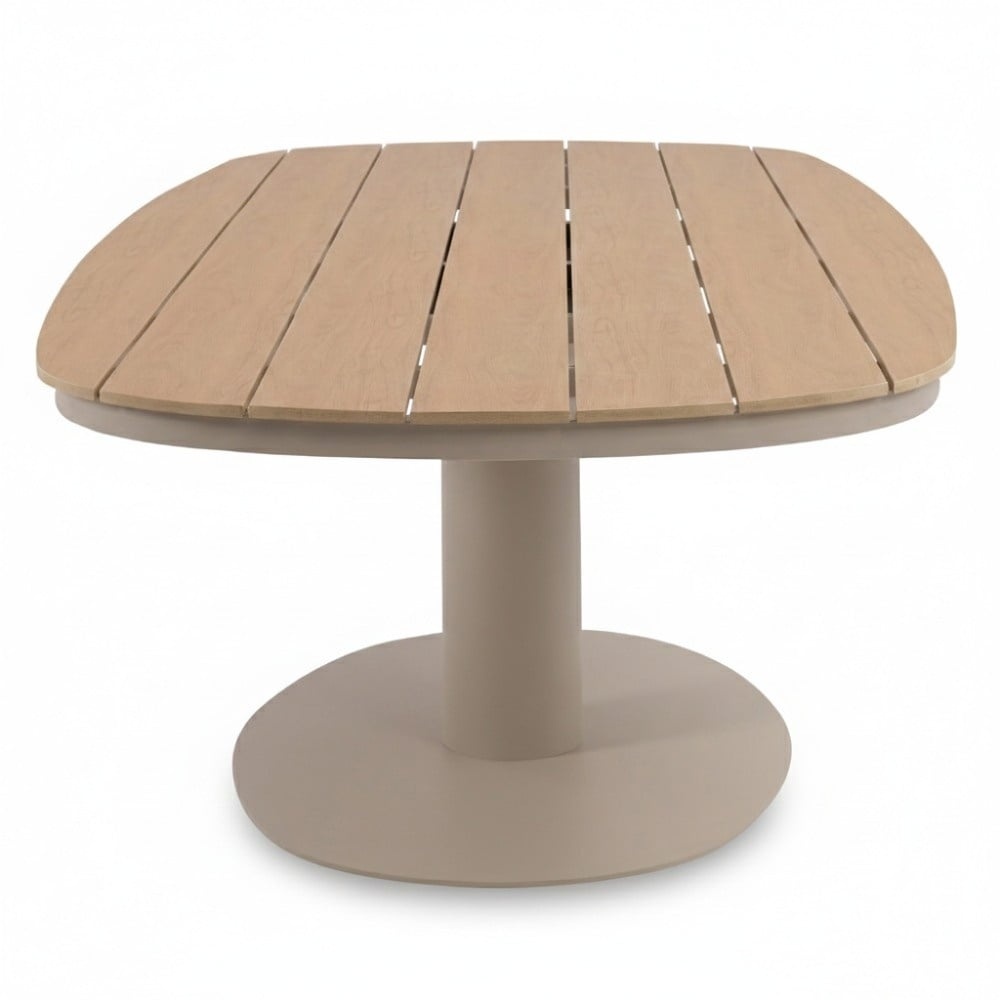 Panama/Cleveland beige dining tuinset | 6 personen | polywood + aluminium | 260cm Deens ovaal