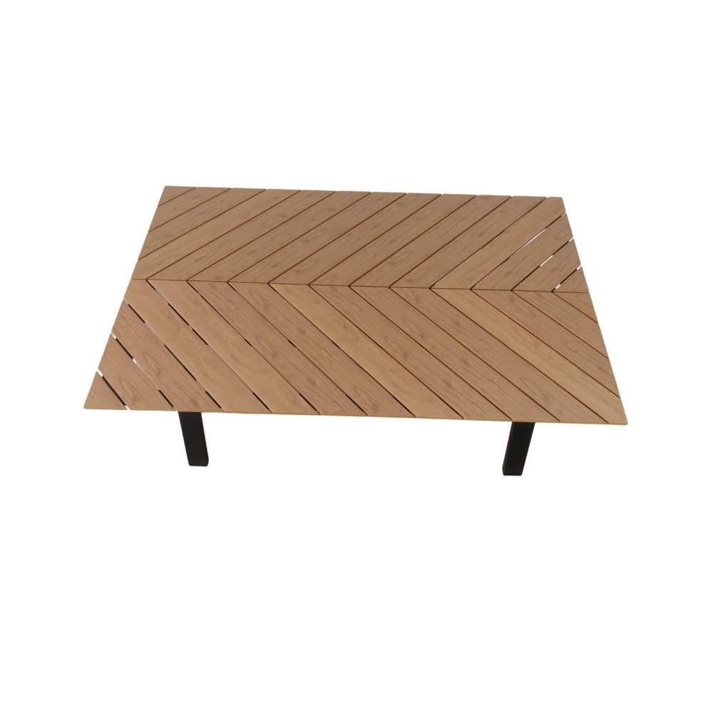 Sofia/Femke beige/antraciet dining tuinset | 4 personen | polywood + touw | 220cm