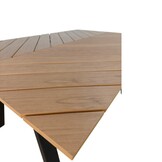 Sofia/Femke beige/antraciet dining tuinset | 4 personen | polywood + touw | 220cm