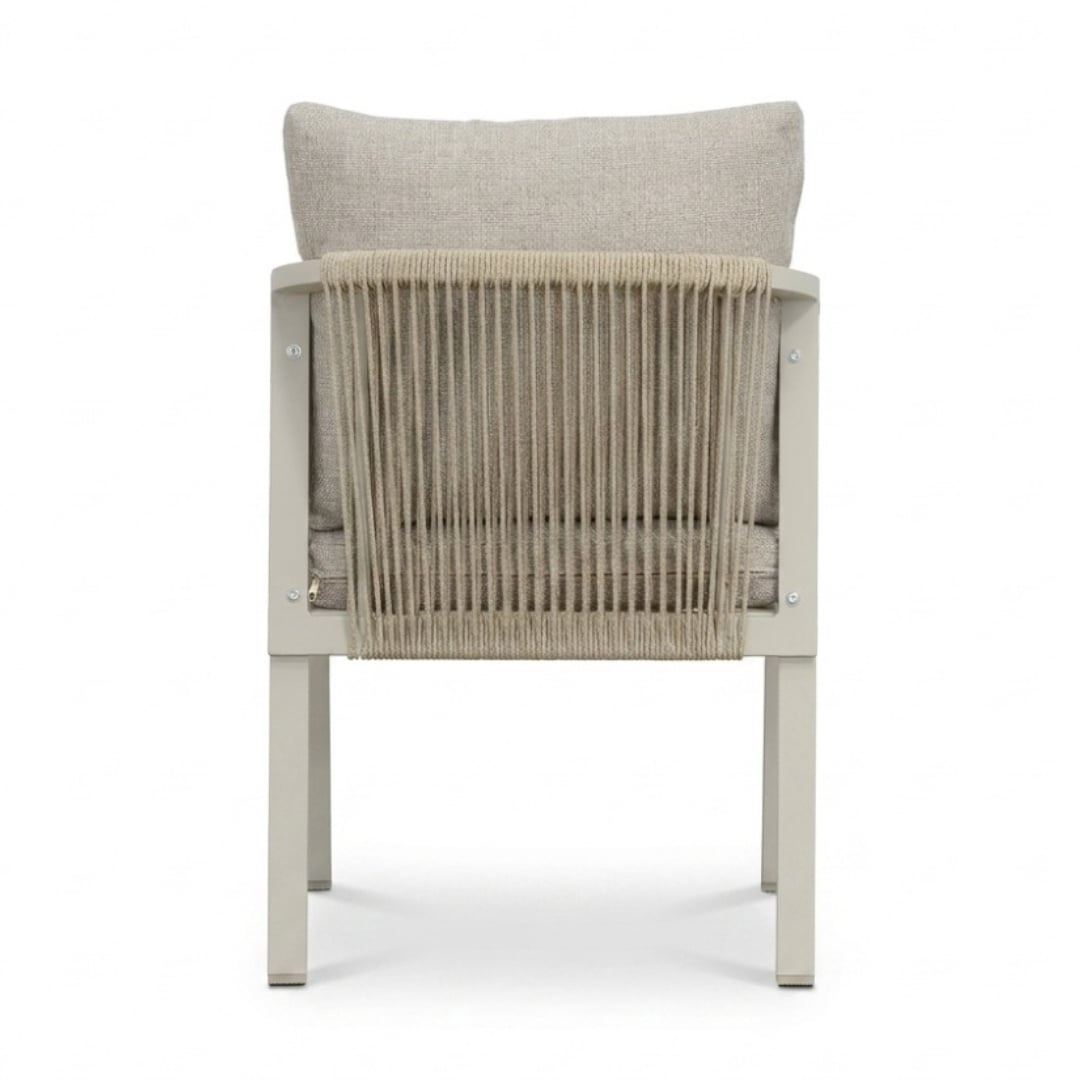 Texas/Calgary beige dining tuinset | 6 personen | polywood + touw | 260cm Deens ovaal