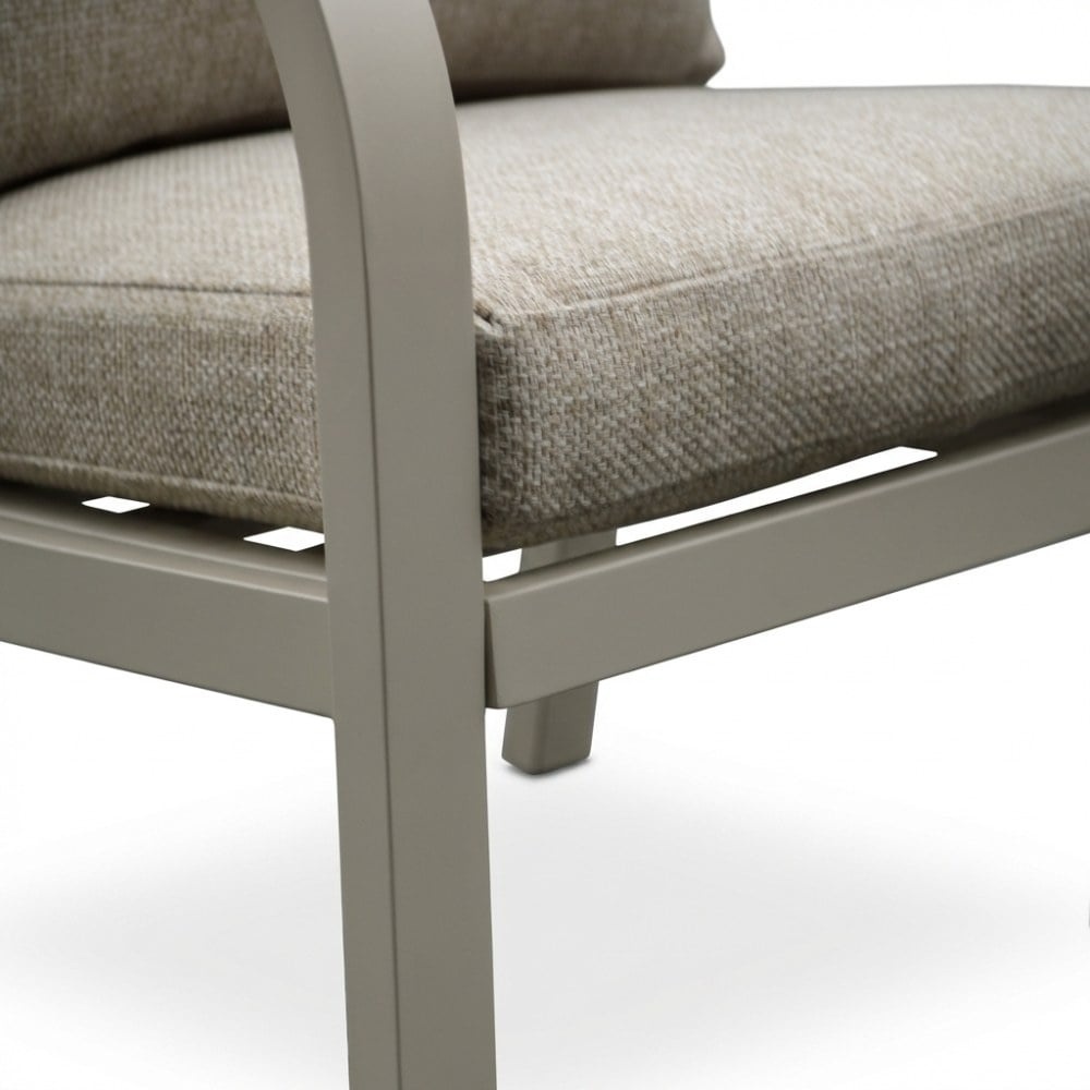 Texas/Calgary beige dining tuinset | 6 personen | polywood + touw | 260cm Deens ovaal