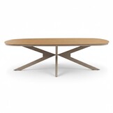 Texas/Calgary beige dining tuinset | 6 personen | polywood + touw | 260cm Deens ovaal