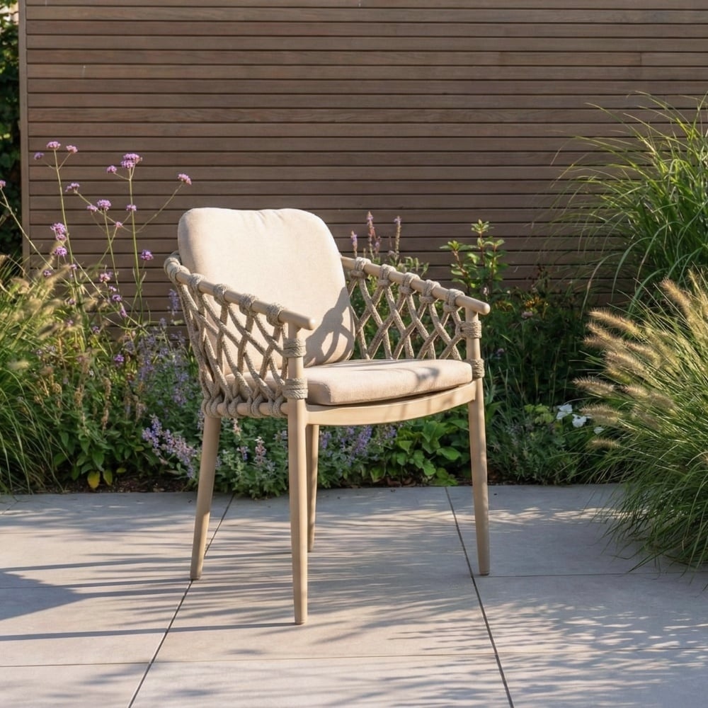 Texas/Cleveland beige dining tuinset | 6 personen | polywood + aluminium | 260cm Deens ovaal
