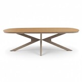 Texas/Cleveland beige dining tuinset | 6 personen | polywood + aluminium | 260cm Deens ovaal