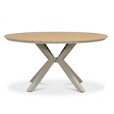 Calgary beige dining tuinset | 5 personen | polywood + touw | 144cm rond