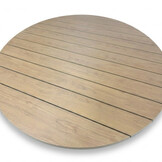 Calgary beige dining tuinset | 5 personen | polywood + touw | 144cm rond
