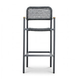 Orlando/Denver antraciet dining tuinset | 6 personen | staal + touw | 180cm