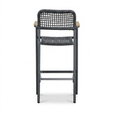 Orlando/Denver antraciet dining tuinset | 6 personen | staal + touw | 180cm