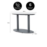 Orlando/Denver antraciet dining tuinset | 6 personen | staal + touw | 180cm