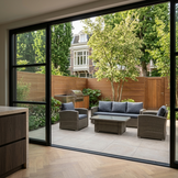 Malibu stoel-bank loungeset met verstelbare tafel 5 personen | wicker + polywood | Ash Grey | 4-delig