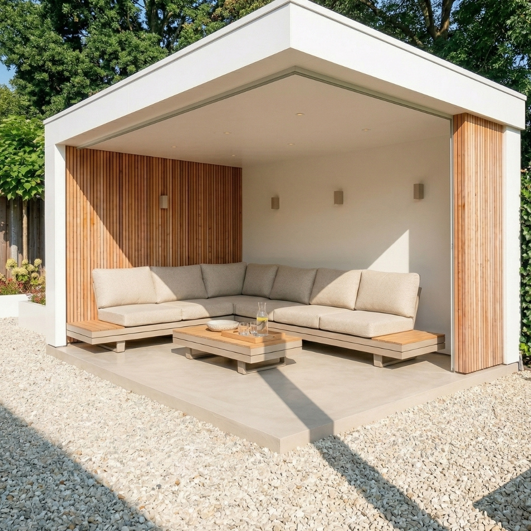 Vegas loungetafel | aluminum + polywood | beige | 117x60cm