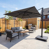 Challenger T² zweefparasol | 300x300cm | antraciet