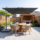 Voyager T² zweefparasol | 270x270cm | antraciet