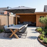 Voyager T² zweefparasol | 270x270cm | antraciet