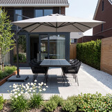 Voyager T² zweefparasol | 270x270cm | Light Grey