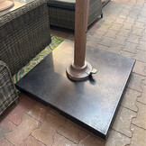 Nexus T² zweefparasol - premium doek | 300x300 met Monza parasolvoet 90kg | Havana/Mocha